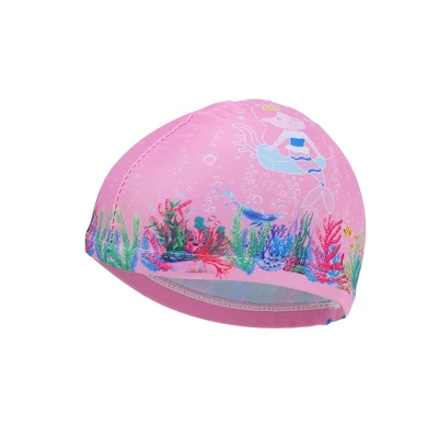 Unique Bargains Kid's Polyester Cartoon Mermaid Swim Cap Pink 1 Pc 5 Unique Bargains Kid's Polyester Cartoon Mermaid Swim Cap Pink 1 Pc - Image 5