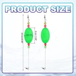 Unique Bargains Plastic Weighted Oval Fishing Floats Rigs 4 Pcs