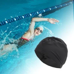 Unique Bargains Nylon Double Layer Swimming Cap 2 Pcs