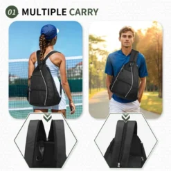 Unique Bargains Lightweight Durable Water Resistant Multi-Functional Tennis Pickleball Sling Bags