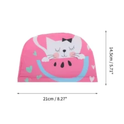 Unique Bargains Kid's Polyester Cats Pattern Swim Cap Pink White 1 Pc -Outdoor Sports Series GUEST 01520084 ffe0 4885 a8f5 469818a4fe5d