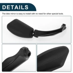 Bike Rearview Mirror 11.2x4.5cm Adjustable | Front Left Handlebar Bike Mirror Black With Mounting Accessories For Bicycle Mountain Road Bike 1 Set -Outdoor Sports Series GUEST 019fc85b d705 4b66 a73a 866999e436d0