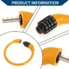 Unique Bargains Bicycle Lock Ring Anti-Theft Bike Lock Resettable 4 Digit Mini Ring Lock Orange