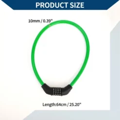 Unique Bargains Bicycle Lock Security Lock Resettable 4 Digit Combination Chain Bike Lock Green -Outdoor Sports Series GUEST 02c0430d b958 4649 b300 2b1e28ed7983