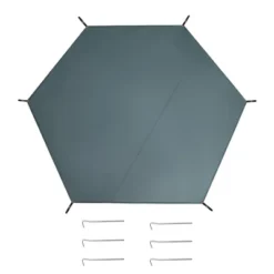 Unique Bargains Waterproof Tent Tarp With Ground Nail Gray 1 Set -Outdoor Sports Series GUEST 036a8ef7 3f1d 4fca a654 ae2fba50835b