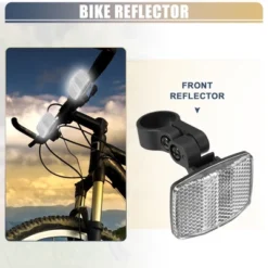 Unique Bargains Bicycle Warning Reflector Safety Reflectors Bike Accessories Plastic 2.13"x1.54" White