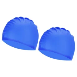 Unique Bargains Silicone Waterproof Non-Slip High-Stretch Swim Caps 2 Pcs -Outdoor Sports Series GUEST 0379fb1b e79f 4c40 800b 9d8061ae1aa6