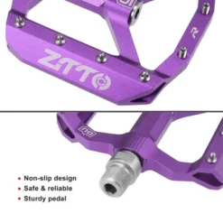 Unique Bargains Non-Slip Pedals Platform Flat Bicycle Pedals 9/16" For Road Bikes MTB Mountain Bike Purple 1 Pair -Outdoor Sports Series GUEST 054cd629 3913 4809 bc96 730e47e9405b