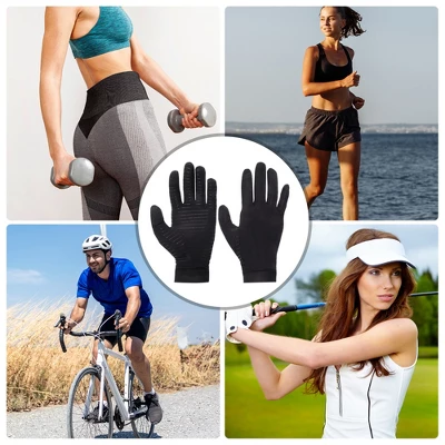 Unique Bargains Non-slip Horizontal Stripe Gloves For Sport 1 Pair 4 Unique Bargains Non-slip Horizontal Stripe Gloves For Sport 1 Pair - Image 4