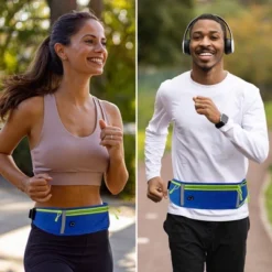 Unique Bargains Waist Pack Bag With Water Bottle Holder Blue 1 Pc -Outdoor Sports Series GUEST 05bec346 851e 40dd a398 c379182ec2ee