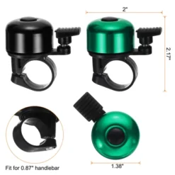 Unique Bargains Aluminum Loud Crisp Clear Sound Mini Bicycle Bells 2 Pcs