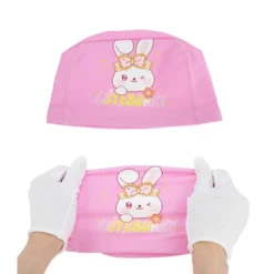 Unique Bargains Kid's Knitted PU Cartoon Rabbit Swim Cap Pink 1 Pc -Outdoor Sports Series GUEST 06f1bb58 179b 4b2c b48a a96e2782c4eb