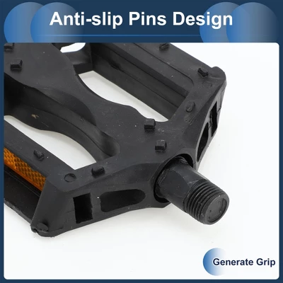 Unique Bargains Cycling Bike Pedal 9/16" Spindle Cycling Anti-Slip Widened Pedal Black For Road Mountain BMX MTB Bike 4 Unique Bargains Cycling Bike Pedal 9/16" Spindle Cycling Anti-Slip Widened Pedal Black For Road Mountain BMX MTB Bike - Image 4