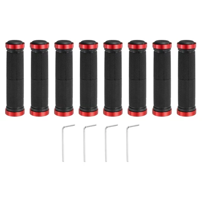 Unique Bargains Non-Slip Mushroom Double Lock-on Bike Handlebar Grips 5.12" 4 Pairs With Hex Wrench 4 Unique Bargains Non-Slip Mushroom Double Lock-on Bike Handlebar Grips 5.12" 4 Pairs With Hex Wrench - Image 4