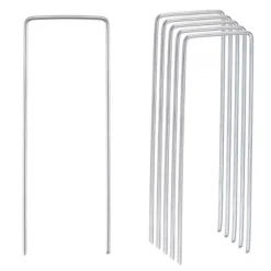 Unique Bargains Galvanized Outdoor Rustproof Garden Stakes For Ground Cover Weed Barrier Fabric 25 Pcs -Outdoor Sports Series GUEST 08014a76 f234 4c57 9470 c1665a858dc0