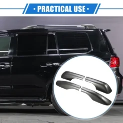 Unique Bargains Car Roof Rack Side Rails End Cover Shell Cap For Lexus LX570 2008-2015 Durable Plastic Gray 4pcs