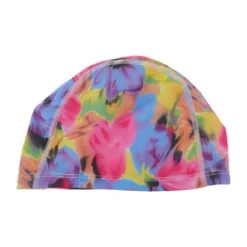 Unique Bargains Polyester Flower Pattern Swim Cap 5.91"x9.25" Pink Blue Yellow 1 Pc -Outdoor Sports Series GUEST 0a6110ce a28d 4795 89f3 a899b6fbd80d