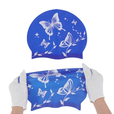 Unique Bargains Durable Silicone Waterproof Swim Cap 2 Pcs 4 Unique Bargains Durable Silicone Waterproof Swim Cap 2 Pcs - Image 4