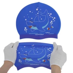 Unique Bargains Kid's Silicone Waterproof Cartoon Shark Swim Cap 1 Pc -Outdoor Sports Series GUEST 0bb03908 2a62 4ec9 bf49 c3d25b7071f4
