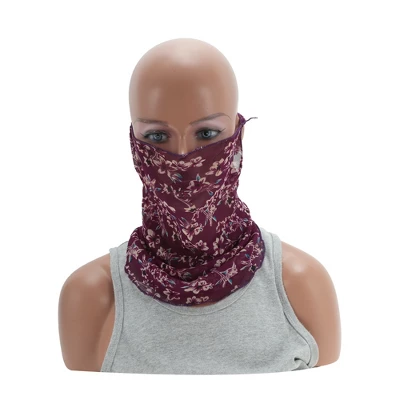 Unique Bargains Flower Pattern Earloop Neck Gaiter 1 Pc 5 Unique Bargains Flower Pattern Earloop Neck Gaiter 1 Pc - Image 5