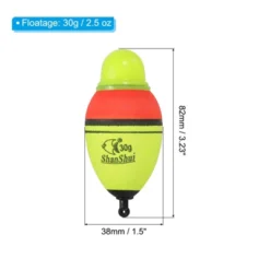 Unique Bargains EVA Durable Electric Lighted Night Fishing Slip Bobbers 2 Pcs