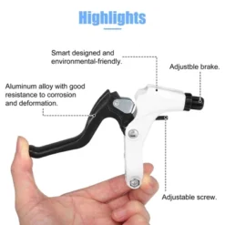 Unique Bargains Universal Aluminum Alloy Bicycle Brake Lever Handlebar 0.86" White 1 Pair -Outdoor Sports Series GUEST 0e3a3259 325a 4776 b81f 79ea0d96a886