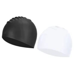 Unique Bargains Silicone Waterproof High-Stretch Adult Swimming Caps 2 Pcs -Outdoor Sports Series GUEST 10397c6f 36c3 4166 b6b5 313597bb0952