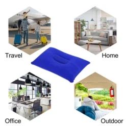 Unique Bargains Neck Support For Hiking Travel Ultralight Flocked Inflatable Camping Pillows 3 Pcs 13.6" X 8.7" -Outdoor Sports Series GUEST 111f9502 a6c8 4cdb 8468 ee6e68f64c7a