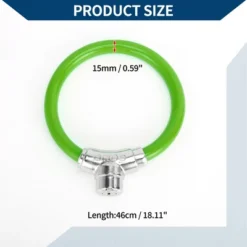 Unique Bargains Bicycle Lock Portable Ring Cable Anti-Theft Bike Lock Mini Ring Lock Green -Outdoor Sports Series GUEST 117bb926 b4d3 4b68 a23b fc8487b00cb7