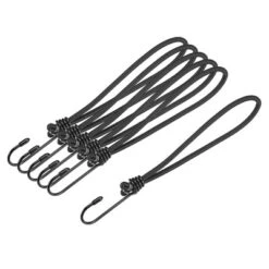 Unique Bargains Camping Outdoor Tent Elastic Rope With Hooks Black 6 Pcs -Outdoor Sports Series GUEST 11d12c61 e8ed 4960 8cbc ac1d975dcb2f