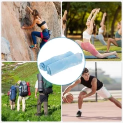 Unique Bargains Moisture Wicking Arm Sleeves Blue Yellow 1 Pair -Outdoor Sports Series GUEST 1342a9f9 aaf8 4fc6 a02a 4637fec6a737