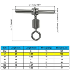 Unique Bargains 3-Way T-Shape Brass High Strength Cross Line Fishing Swivels 20 Pcs