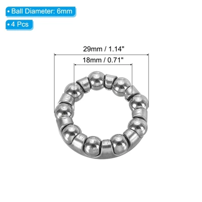 Unique Bargains Stainless Steel Repair Accessories Bike Ball Crank Bearings 4 Pcs 1 Unique Bargains Stainless Steel Repair Accessories Bike Ball Crank Bearings 4 Pcs