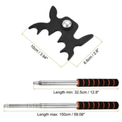 Unique Bargains Stainless Steel EVA Handle Removable Bridge Head Billiard Bridges