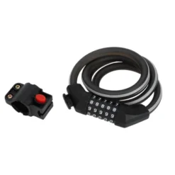 Unique Bargains Bike Lock 5 Digit Resettable Bike Cable Adjustable Bike Chain Lock Black 1 Set -Outdoor Sports Series GUEST 146a9034 8379 40fd 8c8a 4ab80b877f0b