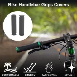 Unique Bargains Bike Handlebar Grips Covers 4.92" Gray 1 Pair