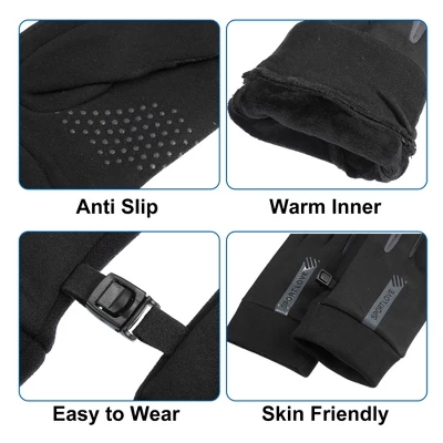Unique Bargains Riding Warm Gloves Waterproof 4 Way Stretch Inner Gloves 1 Pair 4 Unique Bargains Riding Warm Gloves Waterproof 4 Way Stretch Inner Gloves 1 Pair - Image 4