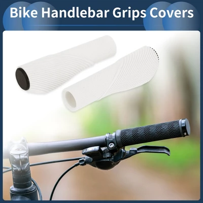 Unique Bargains Bike Handlebar Grips Covers 5.2" White 1 Pair 1 Unique Bargains Bike Handlebar Grips Covers 5.2" White 1 Pair