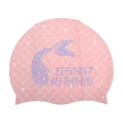 Unique Bargains Silicone Waterproof Fish Tail Swim Cap Pink Purple 1 Pc -Outdoor Sports Series GUEST 15bd79d8 130c 45f4 b37d 37c2d6ce7d45