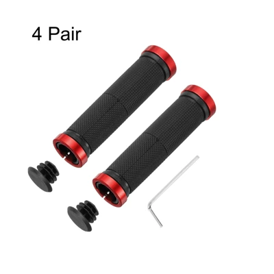 Unique Bargains Non-Slip Mushroom Double Lock-on Bike Handlebar Grips 5.12" 4 Pairs With Hex Wrench 2 Unique Bargains Non-Slip Mushroom Double Lock-on Bike Handlebar Grips 5.12" 4 Pairs With Hex Wrench - Image 2