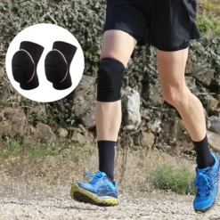 Unique Bargains Sporting Protective Knee Pad Breathable Flexible Knee Support Compression Sleeve Brace For Football Volleyball Dance 1 Pair