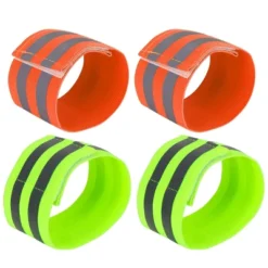 Unique Bargains Wrist Ankle High Visibility Reflective Bands Orange Green 4 Pcs -Outdoor Sports Series GUEST 1a4c6f5b 670e 4cbc b930 01a650b74f0a
