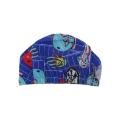 Unique Bargains Polyester Football Pattern Swim Cap 5.91"x8.27" Blue Red 1 Pc -Outdoor Sports Series GUEST 1a80e051 fa67 4868 a1a9 320977e6ba54