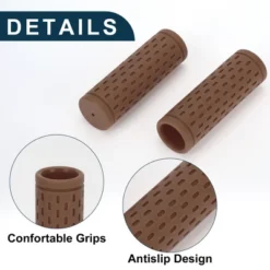 Unique Bargains Bike Handlebar Grips Covers 3.54" Brown 1 Pair -Outdoor Sports Series GUEST 1a95cde9 042e 4ad9 9570 9574d0b1d81c