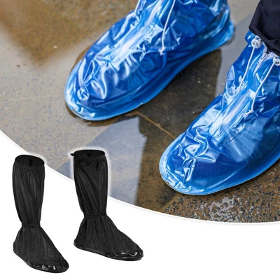 Unique Bargains Waterproof Non-Slip Reusable Rain Shoes Covers Black Size M 1 Pair 1 Unique Bargains Waterproof Non-Slip Reusable Rain Shoes Covers Black Size M 1 Pair