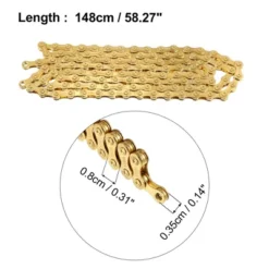 Unique Bargains Metal Bike MTB 116 Links Speed Chain Replacement 1 Pc -Outdoor Sports Series GUEST 1b8e3057 d225 414c bad8 6616432dc4c2
