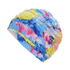 Unique Bargains Nylon Pleated Style Swimming Cap 1Pc -Outdoor Sports Series GUEST 1c0308d0 0038 4b99 8911 12d84425e414