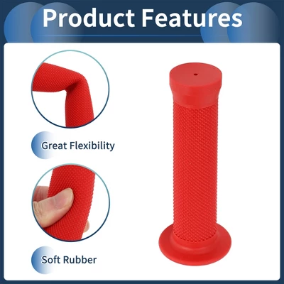 Unique Bargains Bike Handlebar Grips Covers 5.12" Red 1 Pair 3 Unique Bargains Bike Handlebar Grips Covers 5.12" Red 1 Pair - Image 3