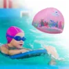 Unique Bargains Kid's Polyester Cartoon Mermaid Swim Cap Pink 1 Pc