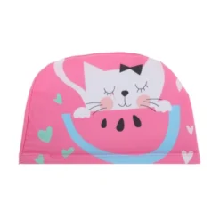 Unique Bargains Kid's Polyester Cats Pattern Swim Cap Pink White 1 Pc -Outdoor Sports Series GUEST 1cf3d4d9 a606 464e 8b1b 34e0e45174ac